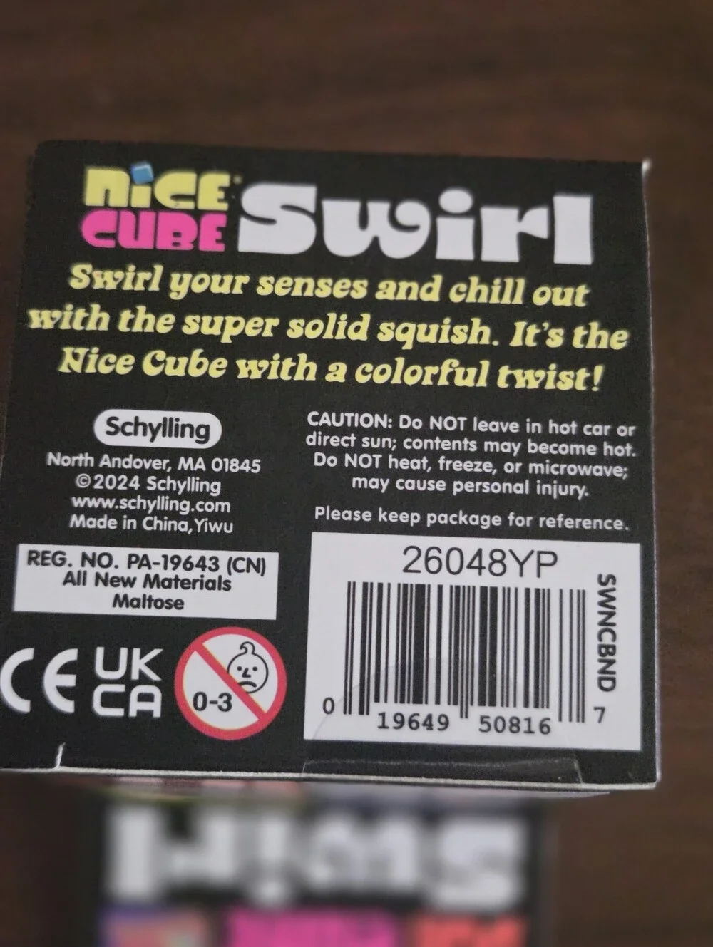 Nice Cube Swirl Neon Squishy Toy